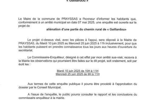 AVIS D'ENQUETE PUBLIQUE AVIS D'ENQUETE PUBLIQUE